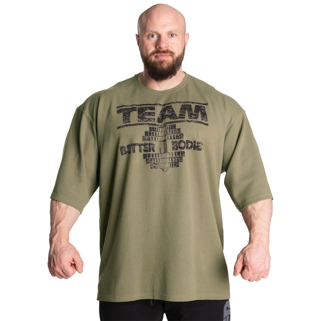 Better Bodies Team Iron Thermal Tee Washed Green