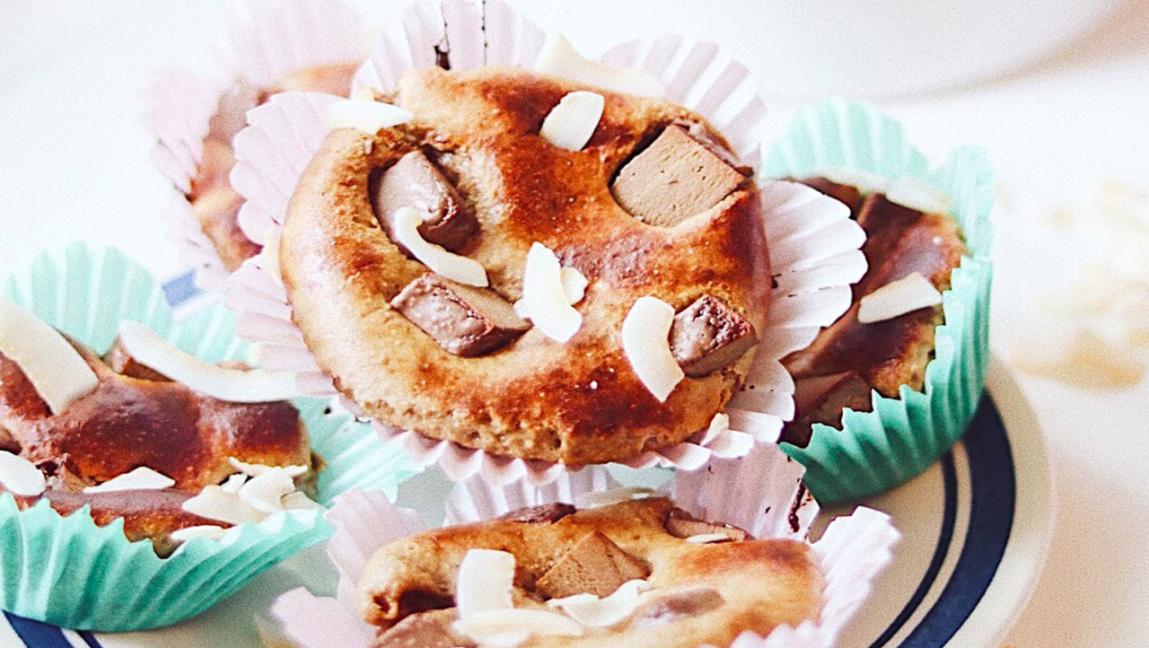 Muffins med gräddkola och kokos