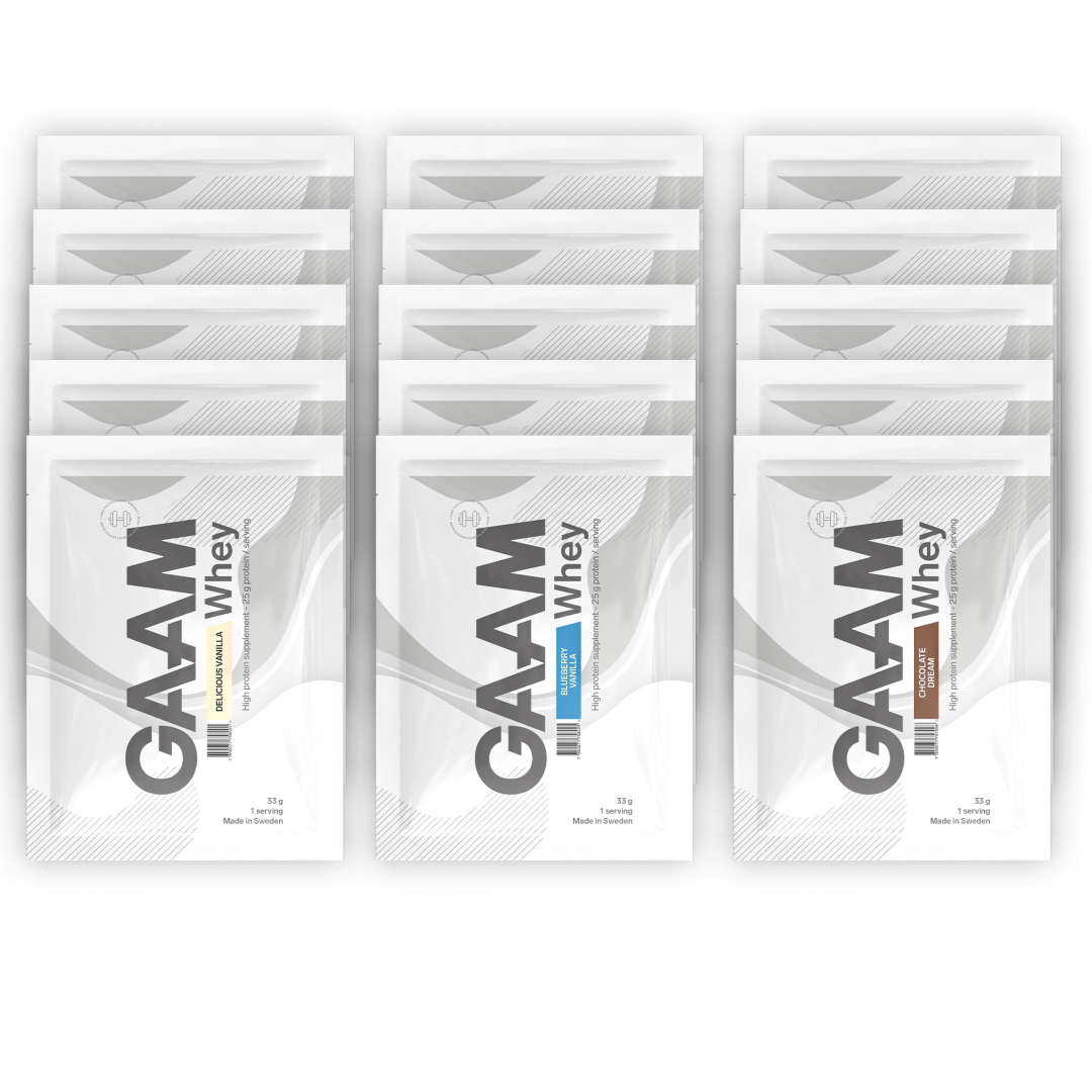 15 x GAAM Whey MIX 33 g Vassleprotein