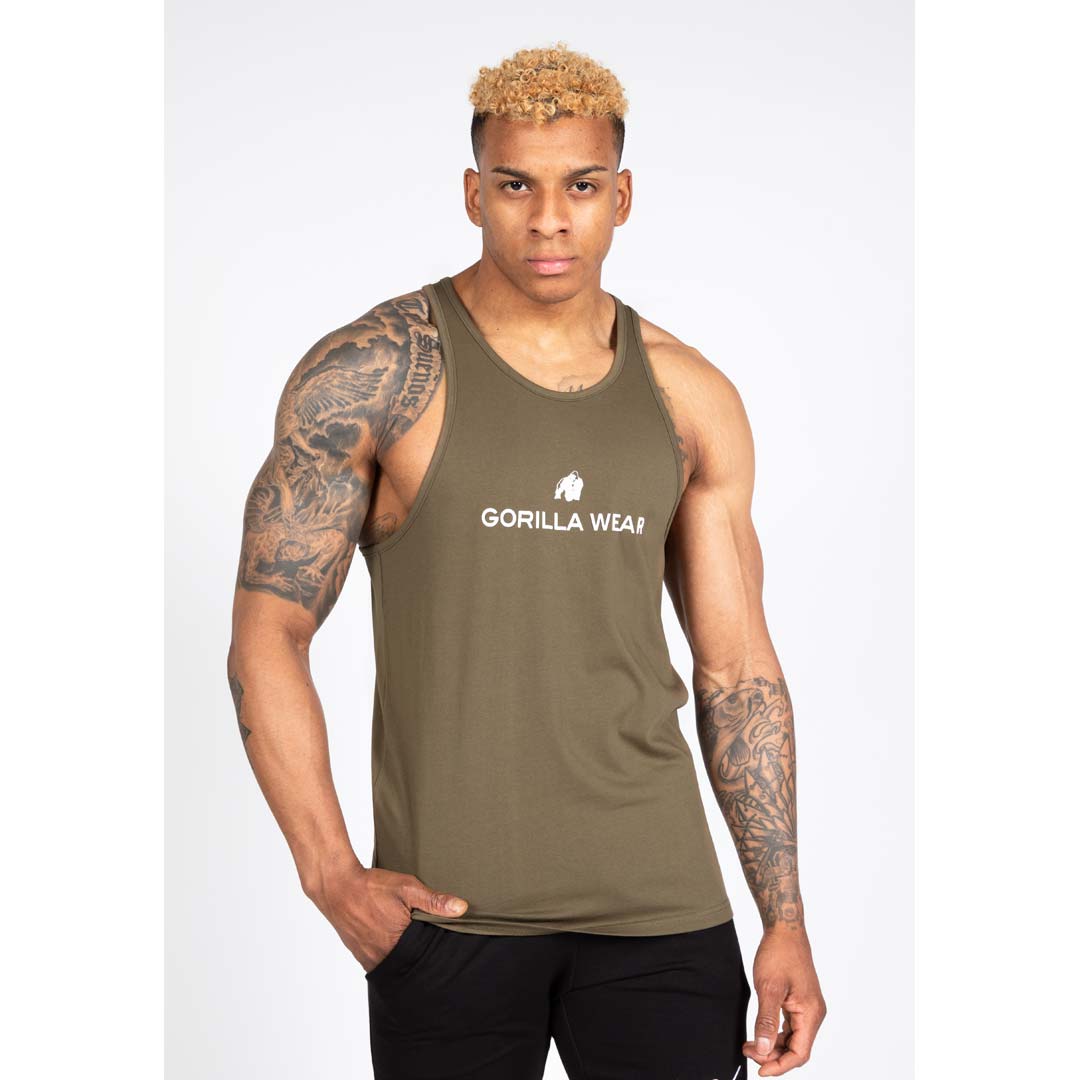 Gorilla Wear Carter Stretch Tank Top Army Green