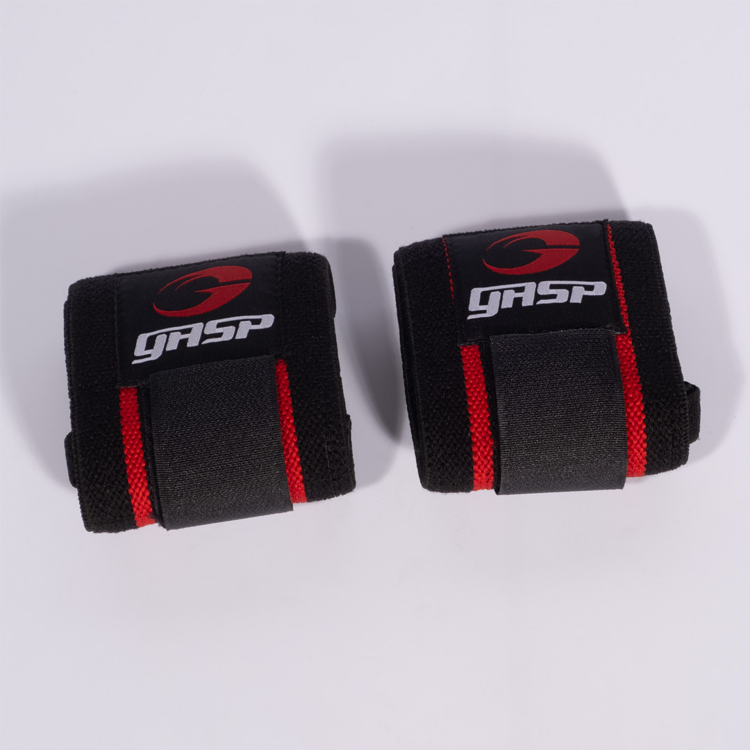 GASP Hardcore Wrist Wraps Black/Red