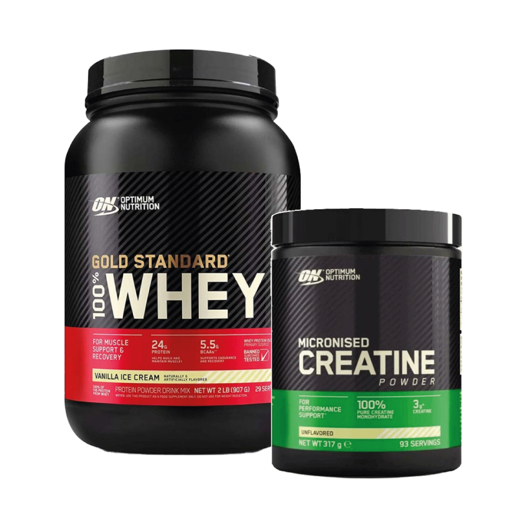 Optimum Nutrition 100% Whey Gold Standard 907 g Proteinpulver + Optimum Nutrition Creatine Powder 317 g