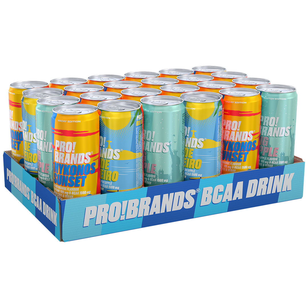 24 x Pro Brands BCAA Drink 330 ml Utvalda smaker