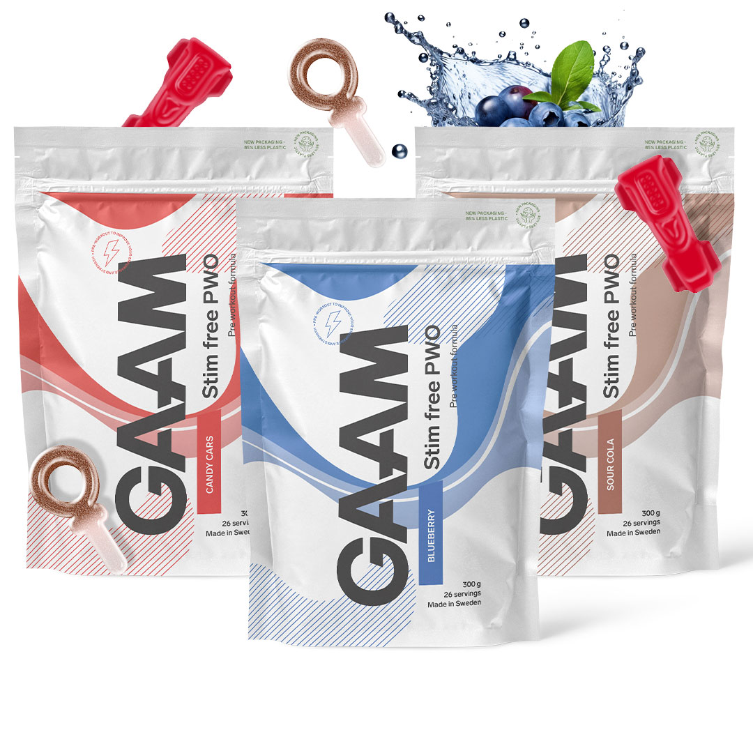 3 x GAAM Stim Free PWO 300 g