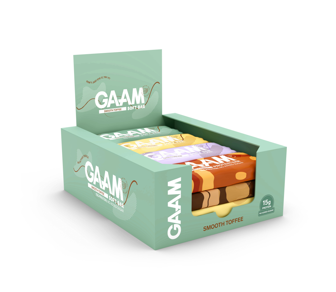 12 x GAAM Protein bar & Soft bar 45 g Mixlåda