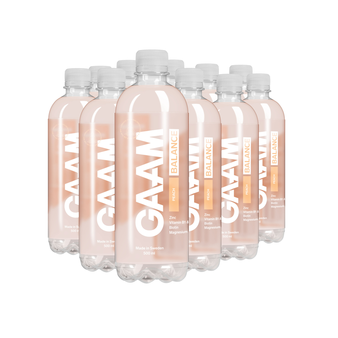 12 x GAAM Vitamindryck Balance 500 ml Peach