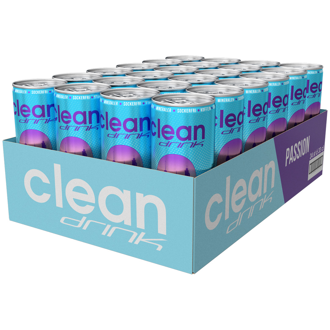 24 x Clean Drink 330 ml Passion