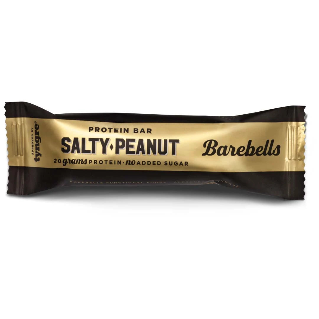 Barebells Soft protein bar 55 g i en svart och guldig förpackning för smaken Salty Peanut., bild 18 av 19