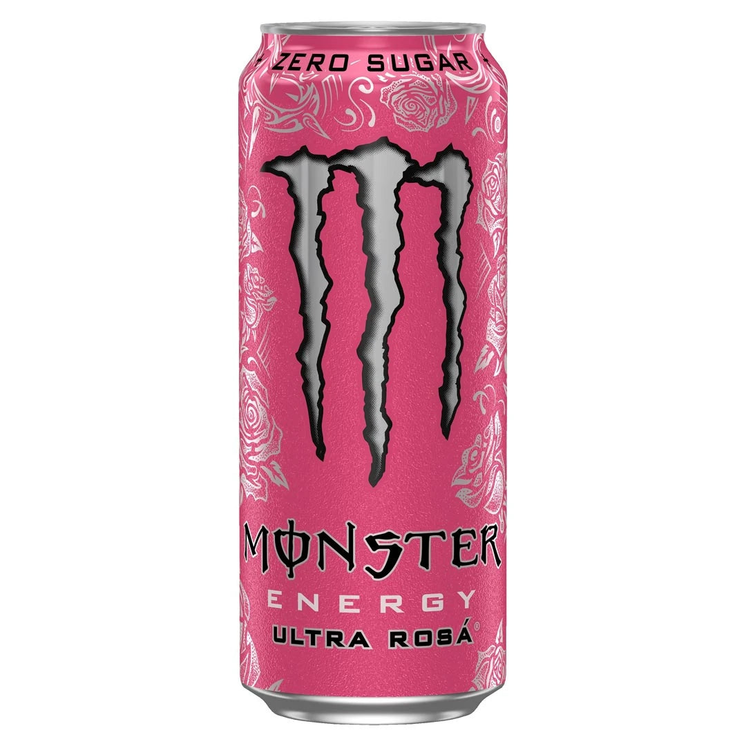 Monster Energy 500 ml i en rosa burk med silvriga detaljer för den sockerfria smaken Ultra Rosá., bild 6 av 19