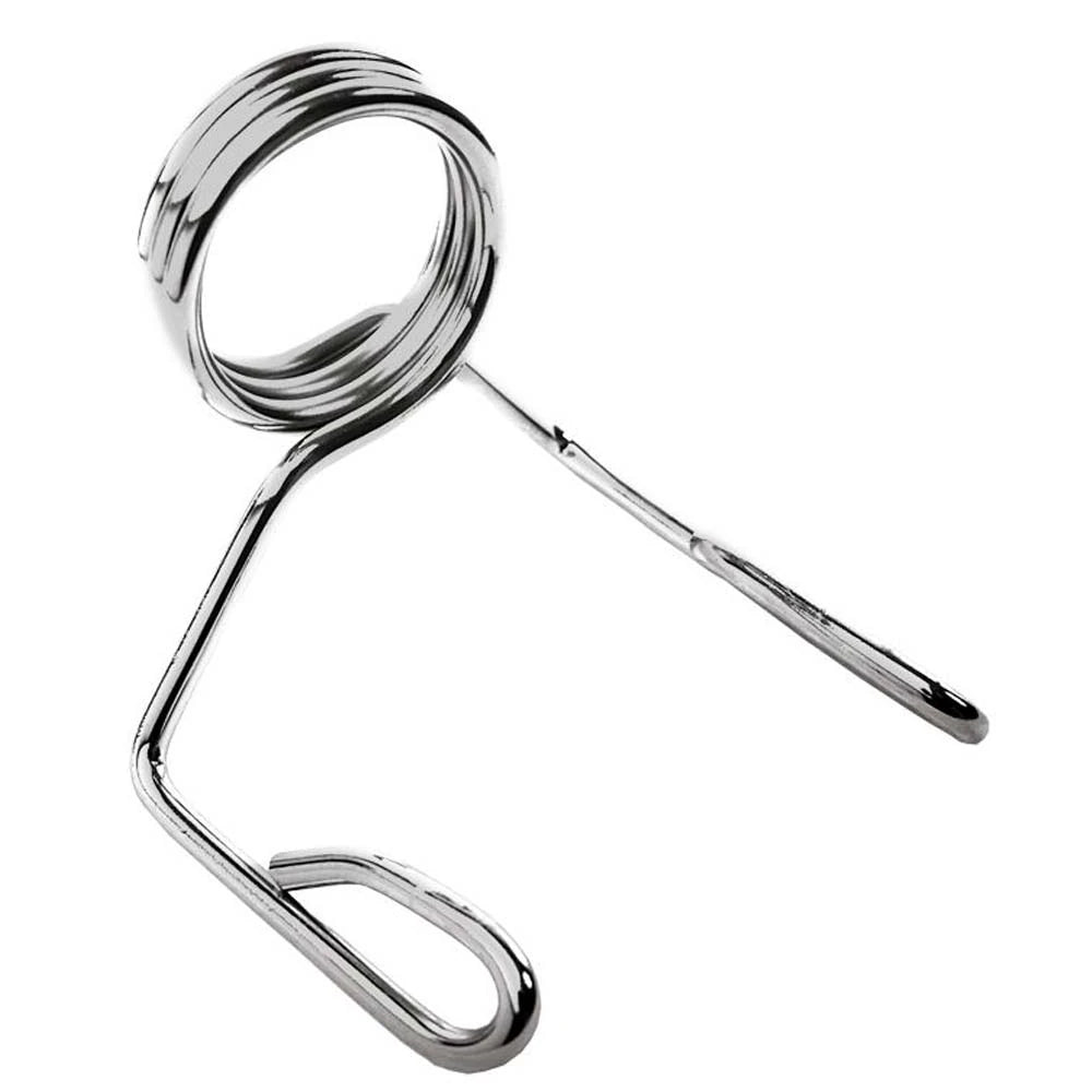 C.P. Sports Olympic Barbell Spring Collar, ett vinklat fjäderlås i kromat stål för 50 mm olympiska skivstänger.