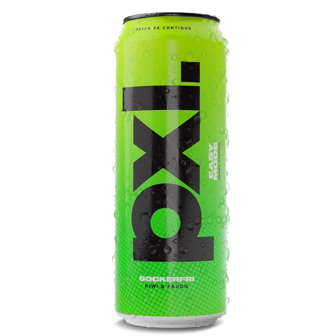 PXL Energy Final Fantasy 500 ml i en ljusgrön burk med vattendroppar för smaken Easy Mode med kiwi och päron.