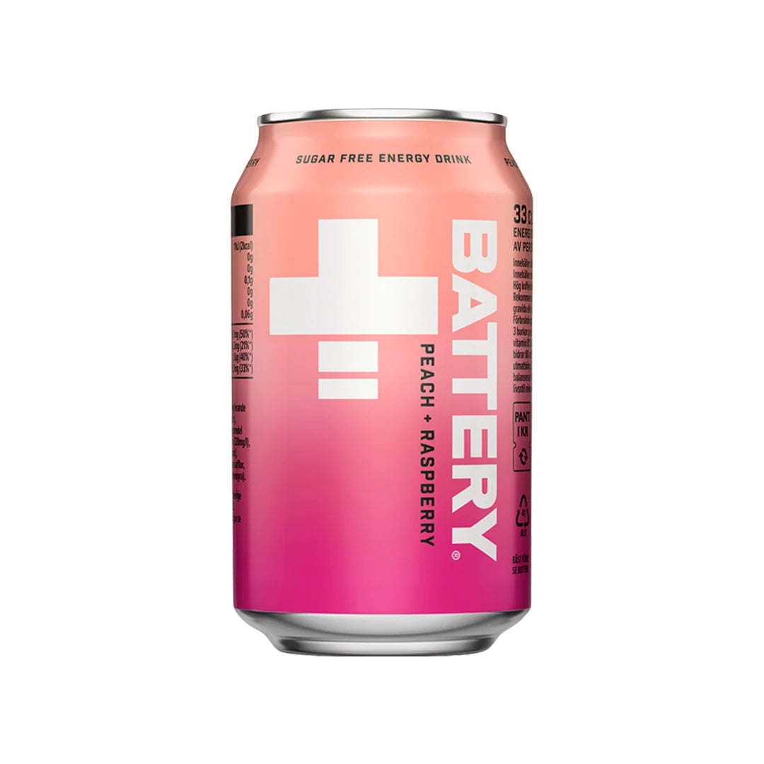Battery Energy Drink 330 ml i en svart burk med guldiga detaljer., bild 4 av 4