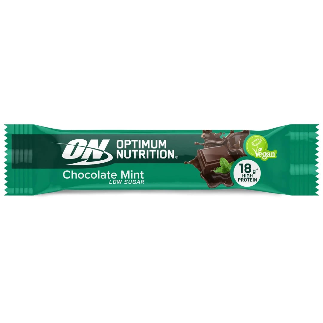 Optimum Nutrition Vegan Protein Bar 60 g i en grön förpackning för smaken Chocolate Mint., bild 2 av 2