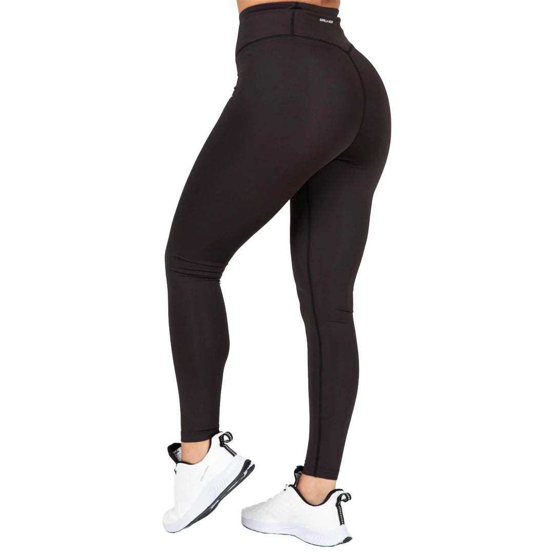 Gorilla Wear Arizona Sports Leggings Black är svarta träningstights med hög midja och tight passform., bild 2 av 6