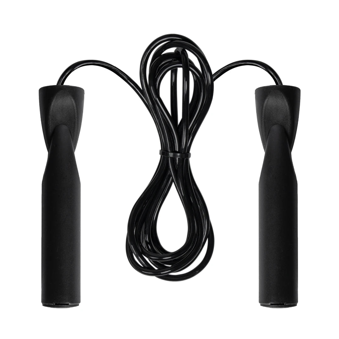 VirtuFit Jumprope, ett svart hopprep i slitstark PVC med rejäla ergonomiska handtag.