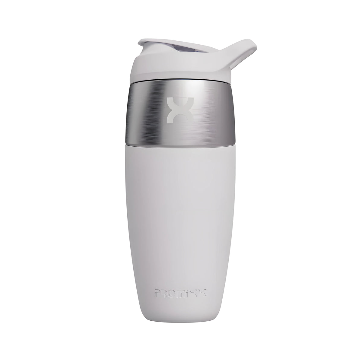 ProMixx Pursuit Single Wall Steel 950 ml shaker i rostfritt stål och vit silikonfront i färgen Ceramic White., bild 6 av 6