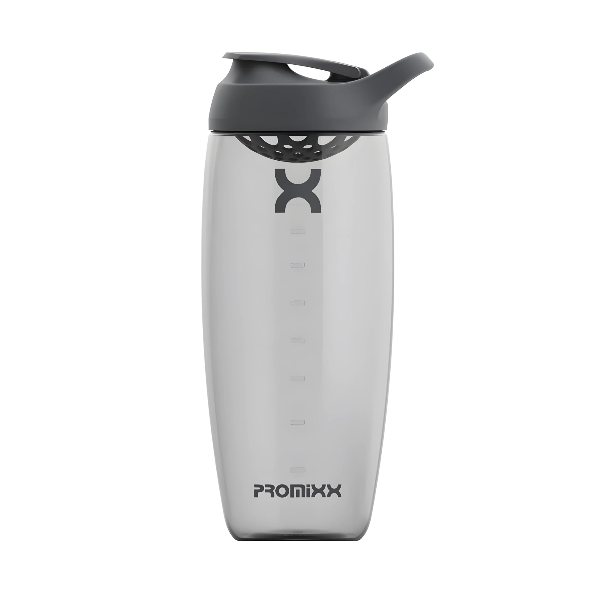 Transparent ProMixx Pursuit Shaker Bottle 950 ml i färgen Graphite Grey med mörkgrått sportlock och bärloop., bild 4 av 4