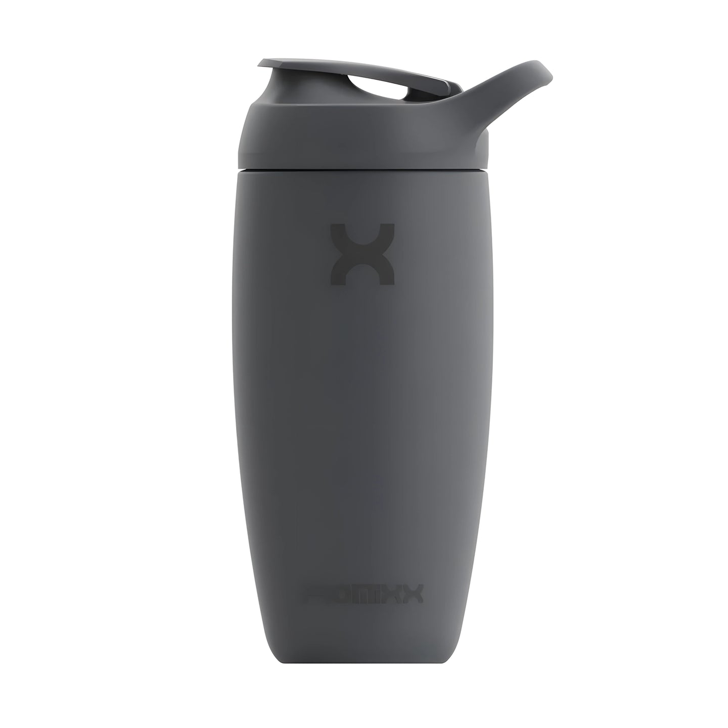 Grafitgrå ProMixx Pursuit Double Wall Steel 550 ml, en isolerad shakerflaska i stål med silikongrepp och sportlock., bild 4 av 5