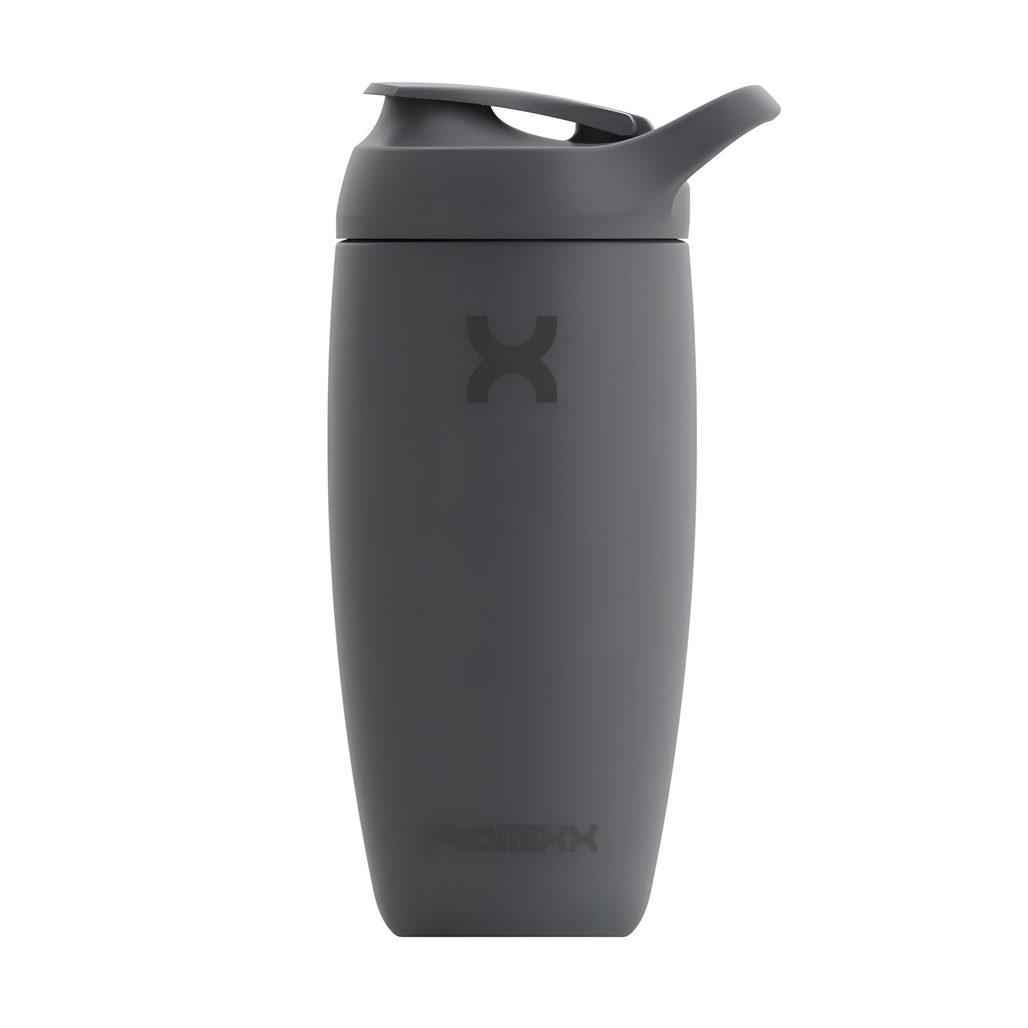 Grafitgrå ProMixx Pursuit Double Wall Steel 550 ml, en isolerad shakerflaska i stål med silikongrepp och sportlock., bild 4 av 5