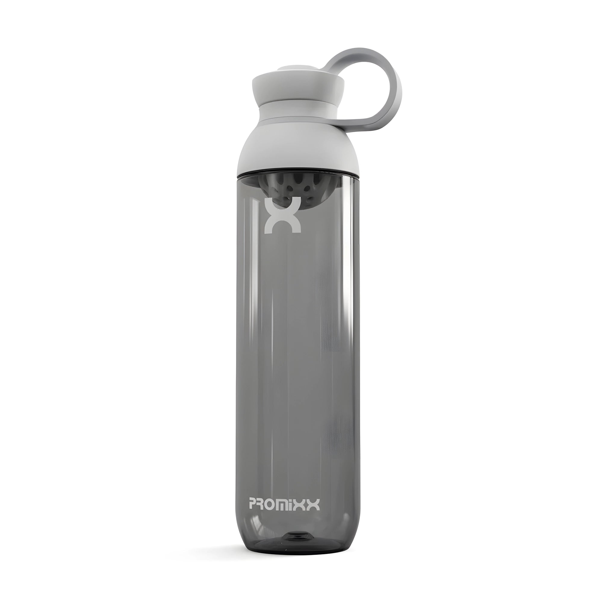 ProMixx Form Hybrid Bottle 760 ml i transparent grått med ljusgrått lock, en praktisk shaker för träning., bild 1 av 3