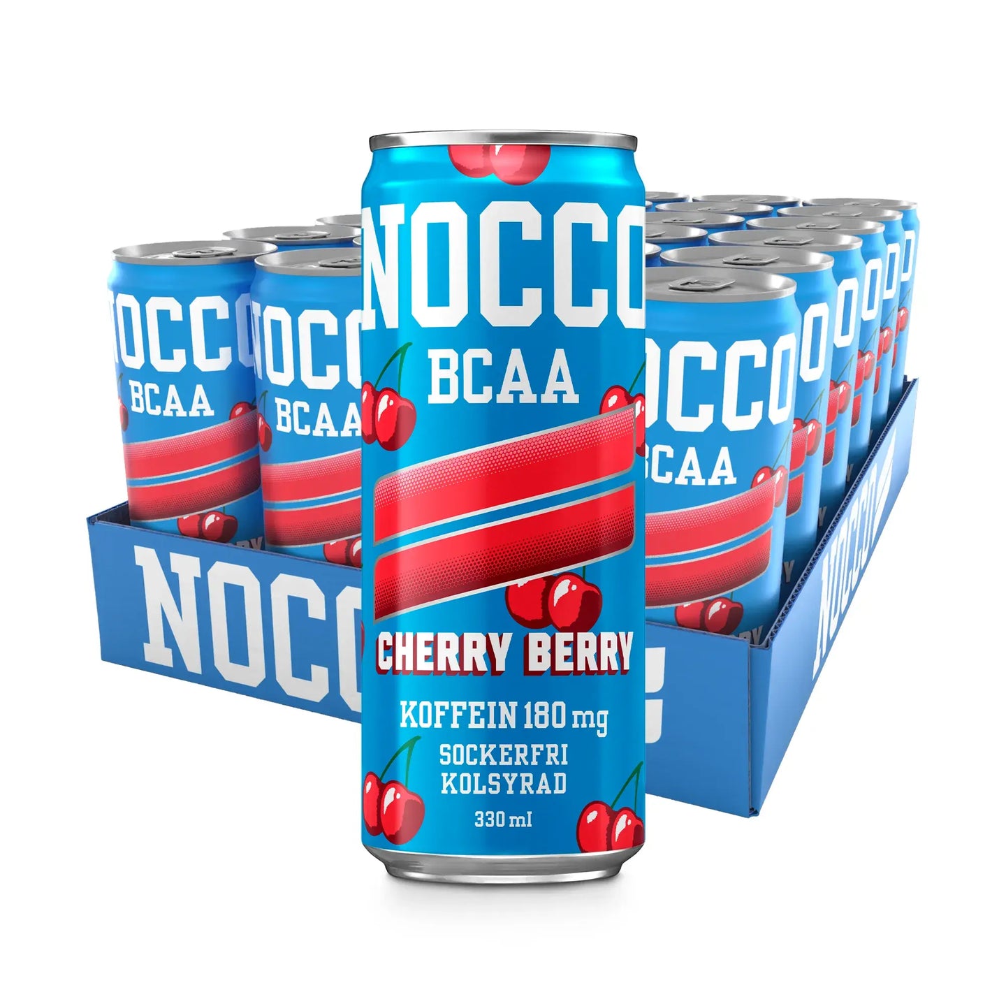 24 x NOCCO BCAA 330 ml Cherry Berry, bild 1 av 1