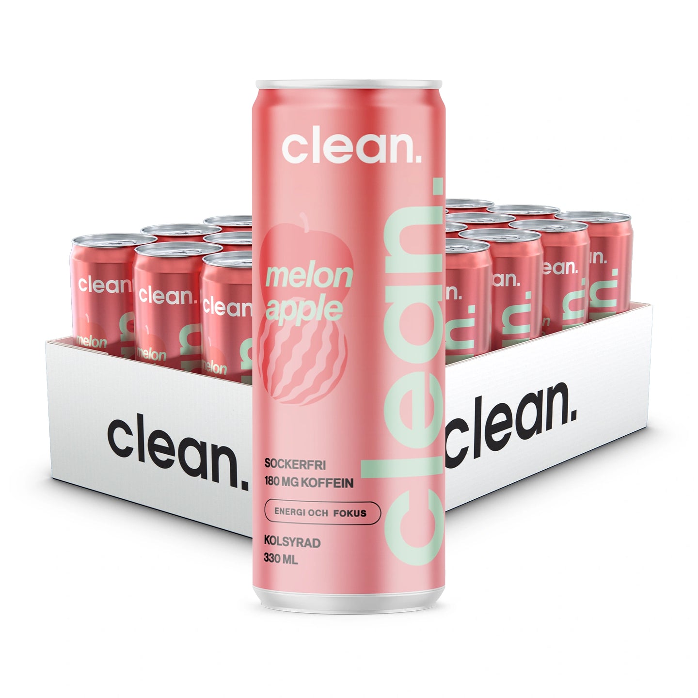 24 x Clean Drink 330 ml Melon Apple, bild 1 av 1