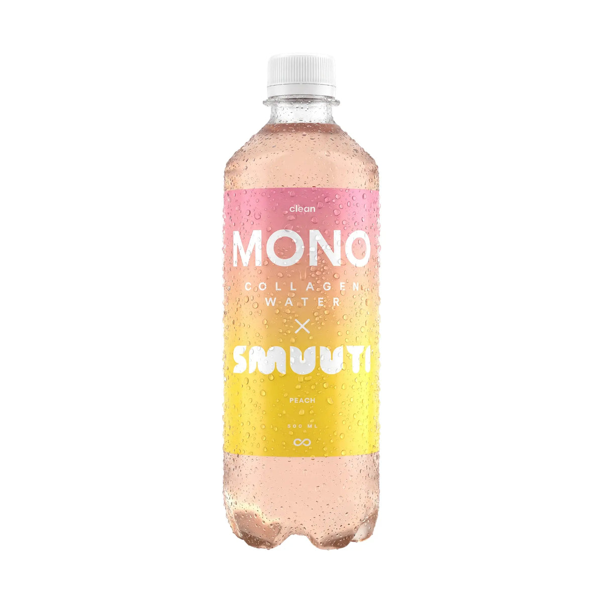Clean MONO X Smuuti Collagen Water 500 ml Peach, bild 1 av 1