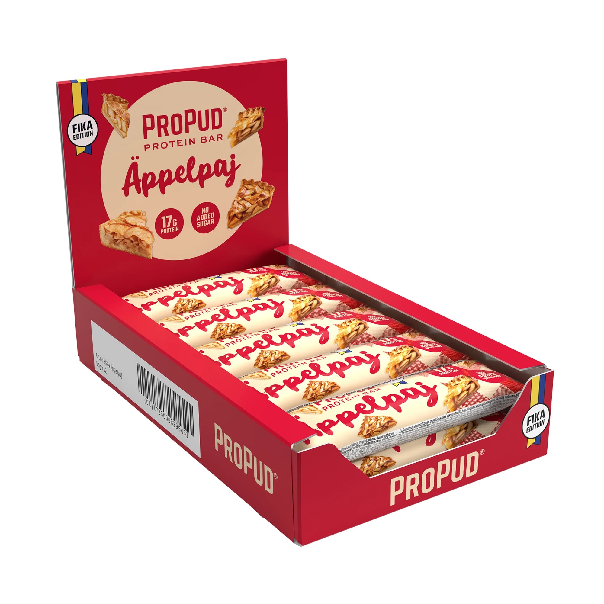 12 x NJIE ProPud Proteinbar 55 g Äppelpaj, bild 1 av 1