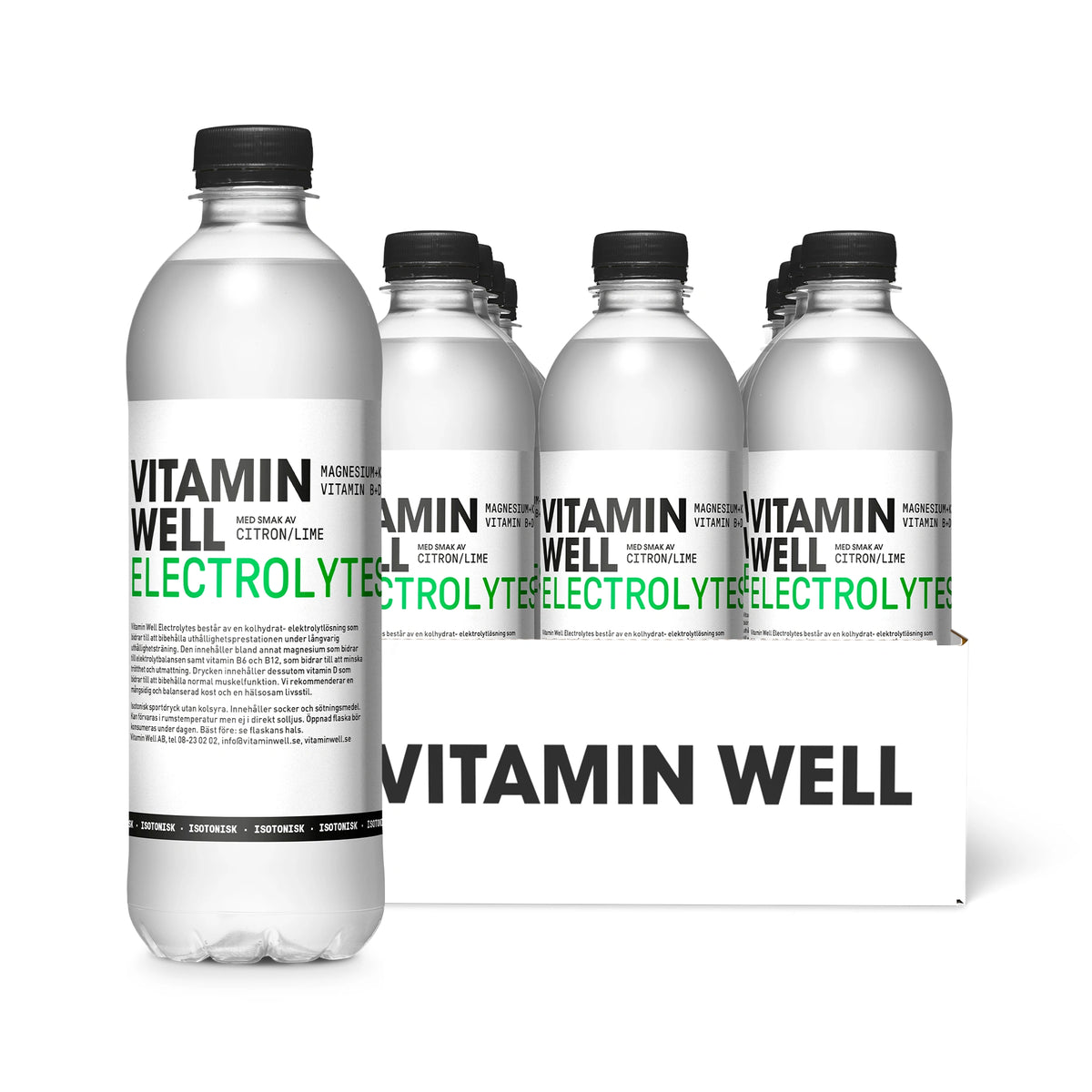 12 x Vitamin Well Electrolytes 500 ml Citron/Lime