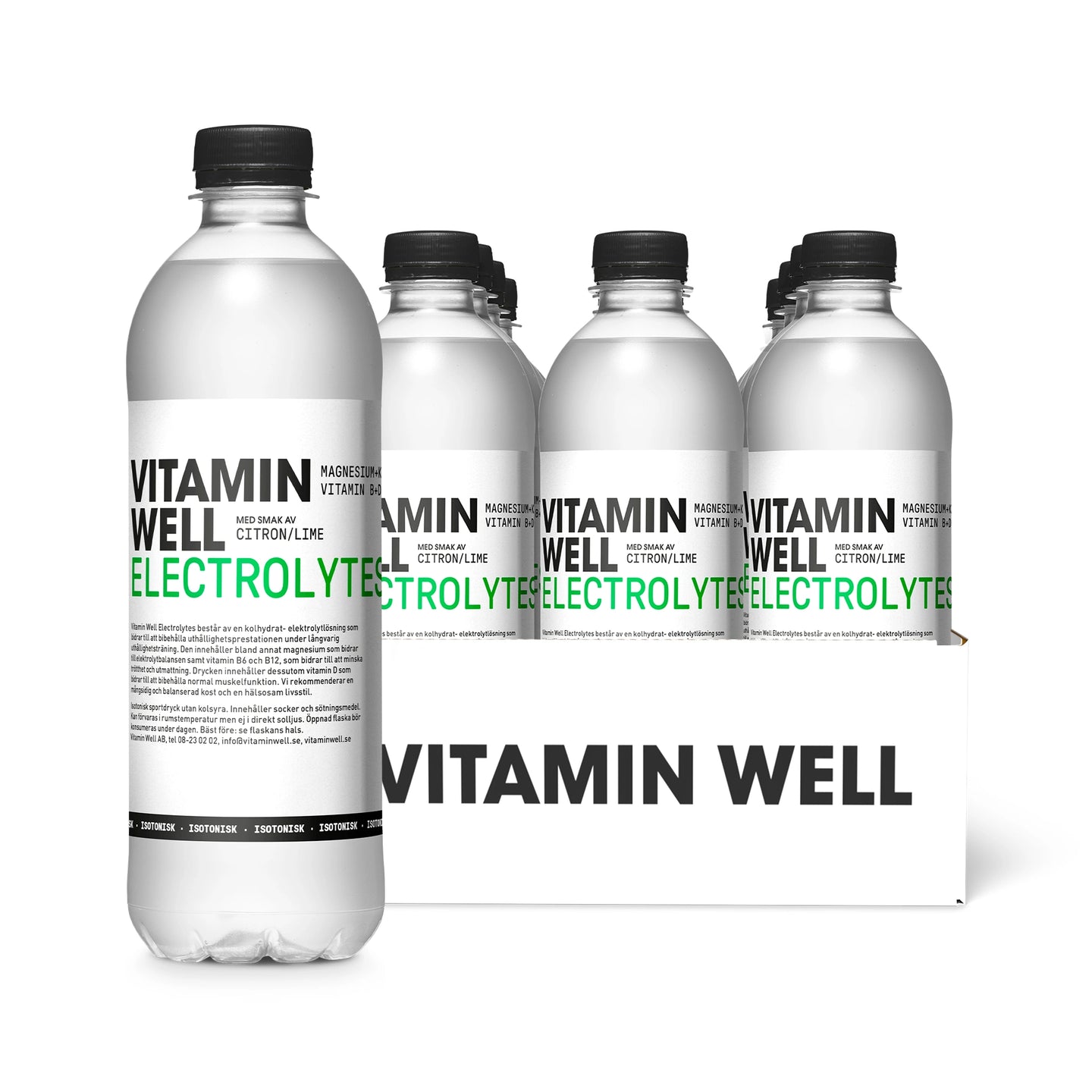 12 x Vitamin Well Electrolytes 500 ml Citron/Lime, bild 1 av 1