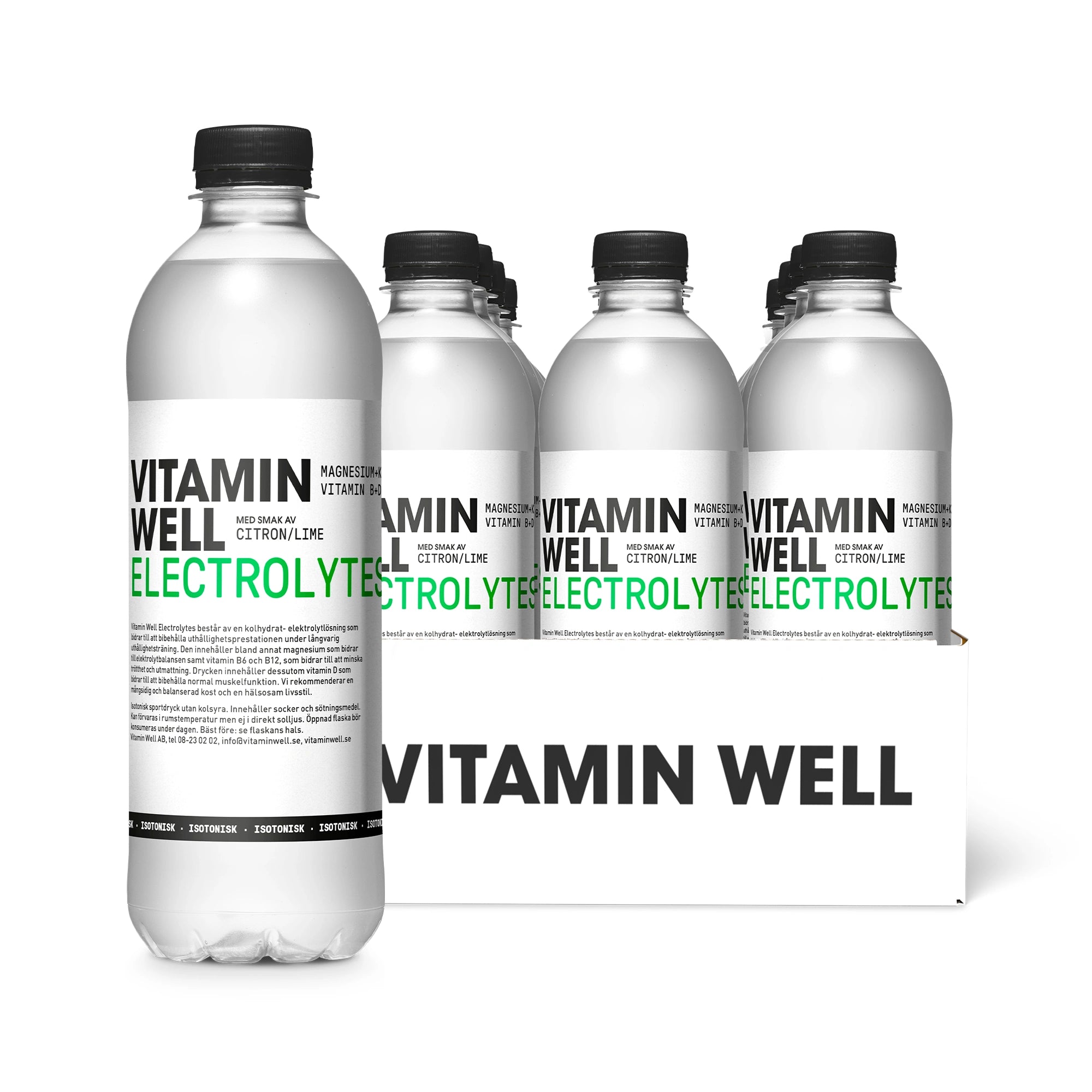 12 x Vitamin Well Electrolytes 500 ml Citron/Lime, bild 1 av 1