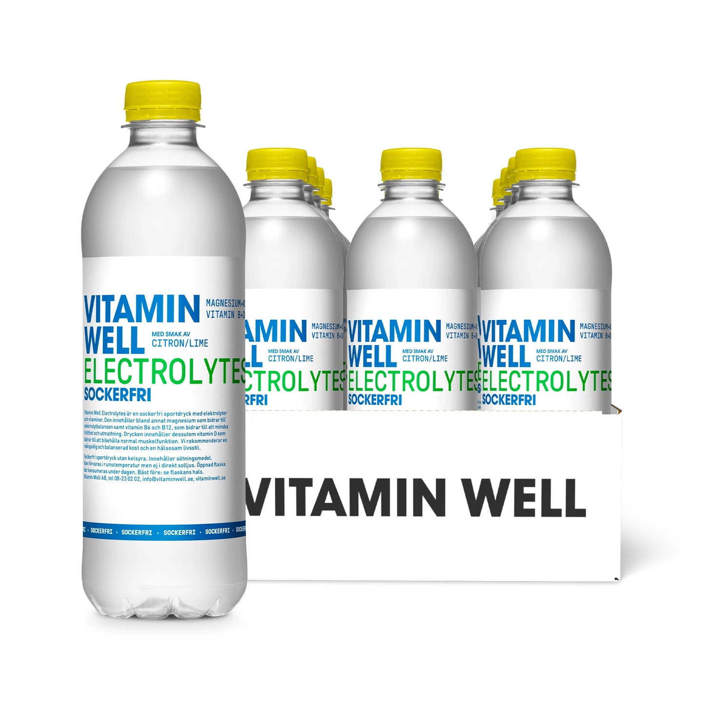 12 x Vitamin Well Electrolytes 500 ml Citron/Lime Sockerfri, bild 1 av 1