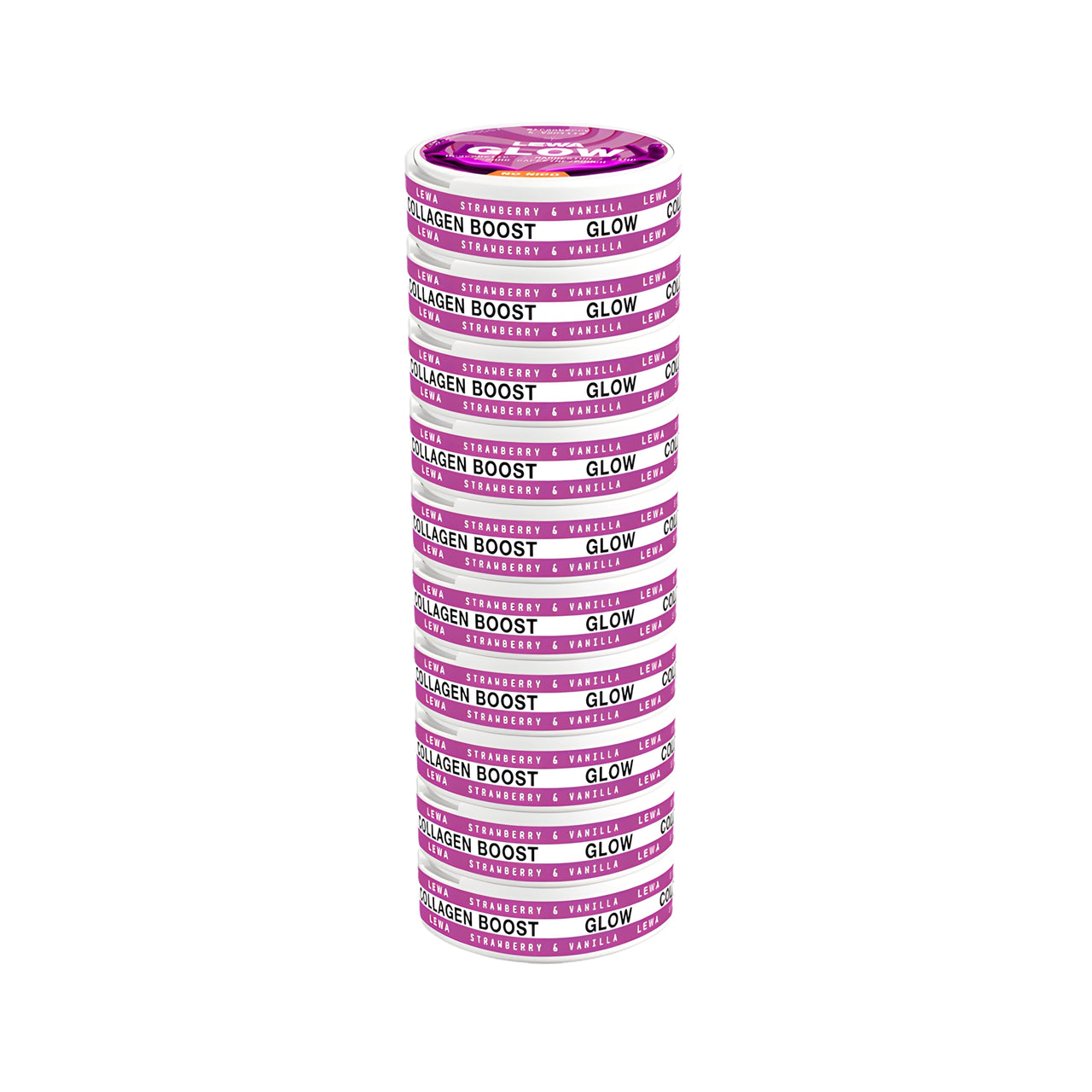 10 x LEWA Glow No Nico Strawberry/Vanilla