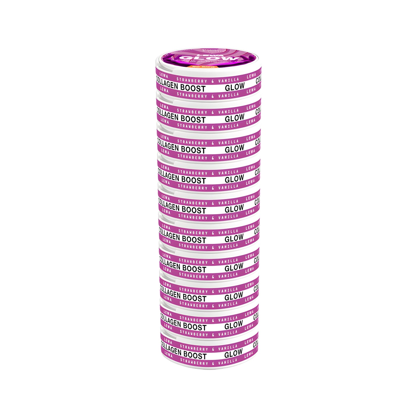 10 x LEWA Glow No Nico Strawberry/Vanilla, bild 1 av 1