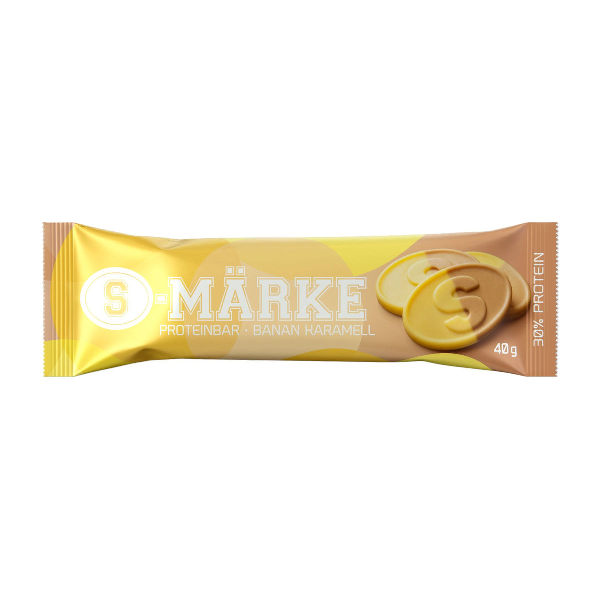 S-märke Proteinbar 40 g Banan Karamell, bild 1 av 1