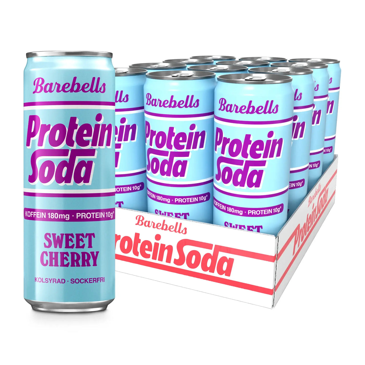 12 x Barebells Protein Soda 355 ml Sweet Cherry