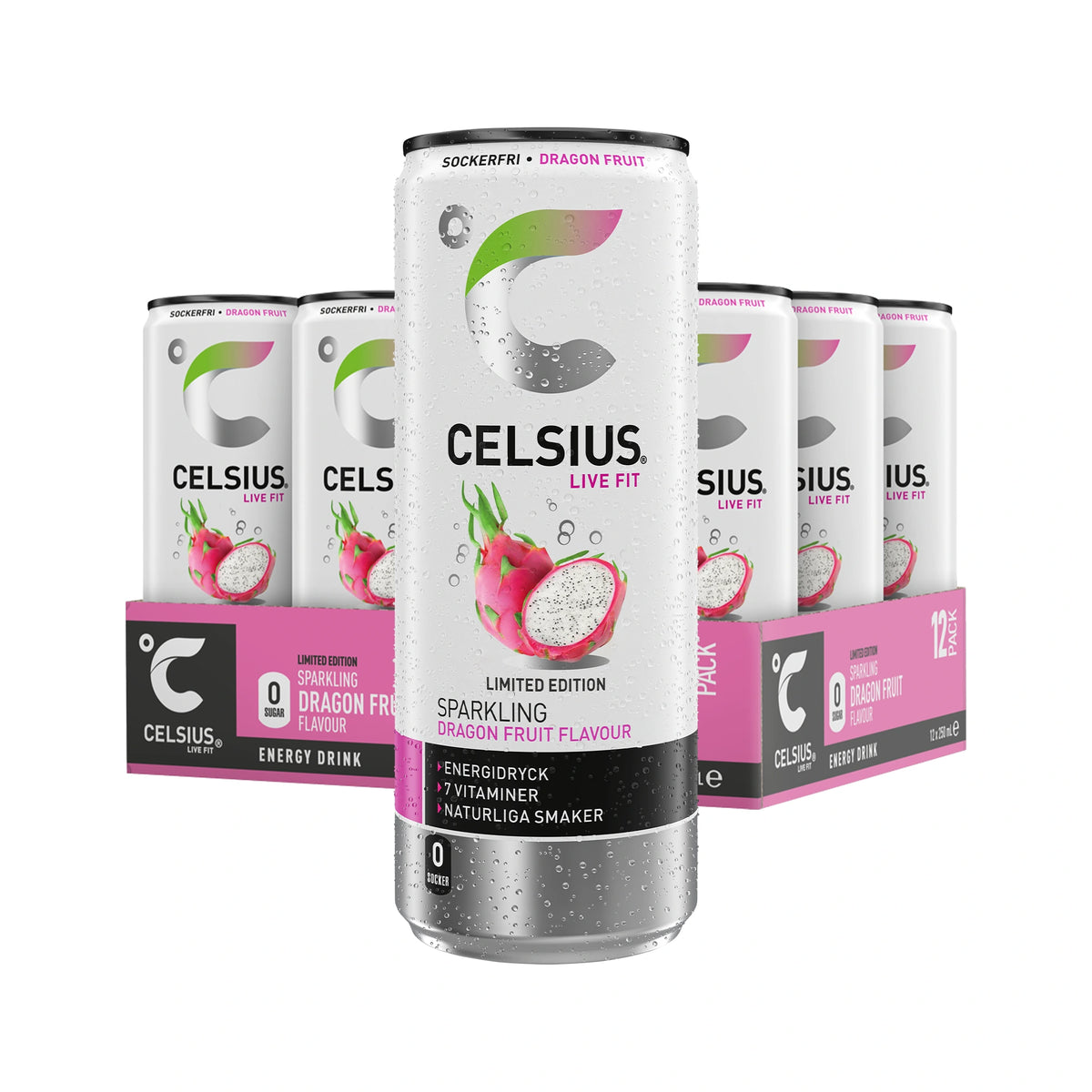 12 x Celsius 250 ml Dragonfruit