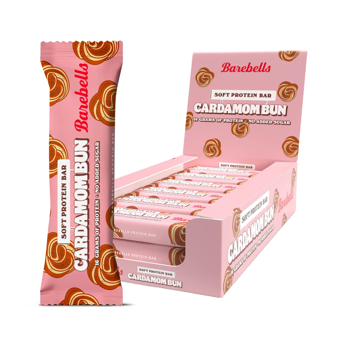 12 x Barebells Soft Protein Bar 55 g Cardamom Bun, bild 1 av 1
