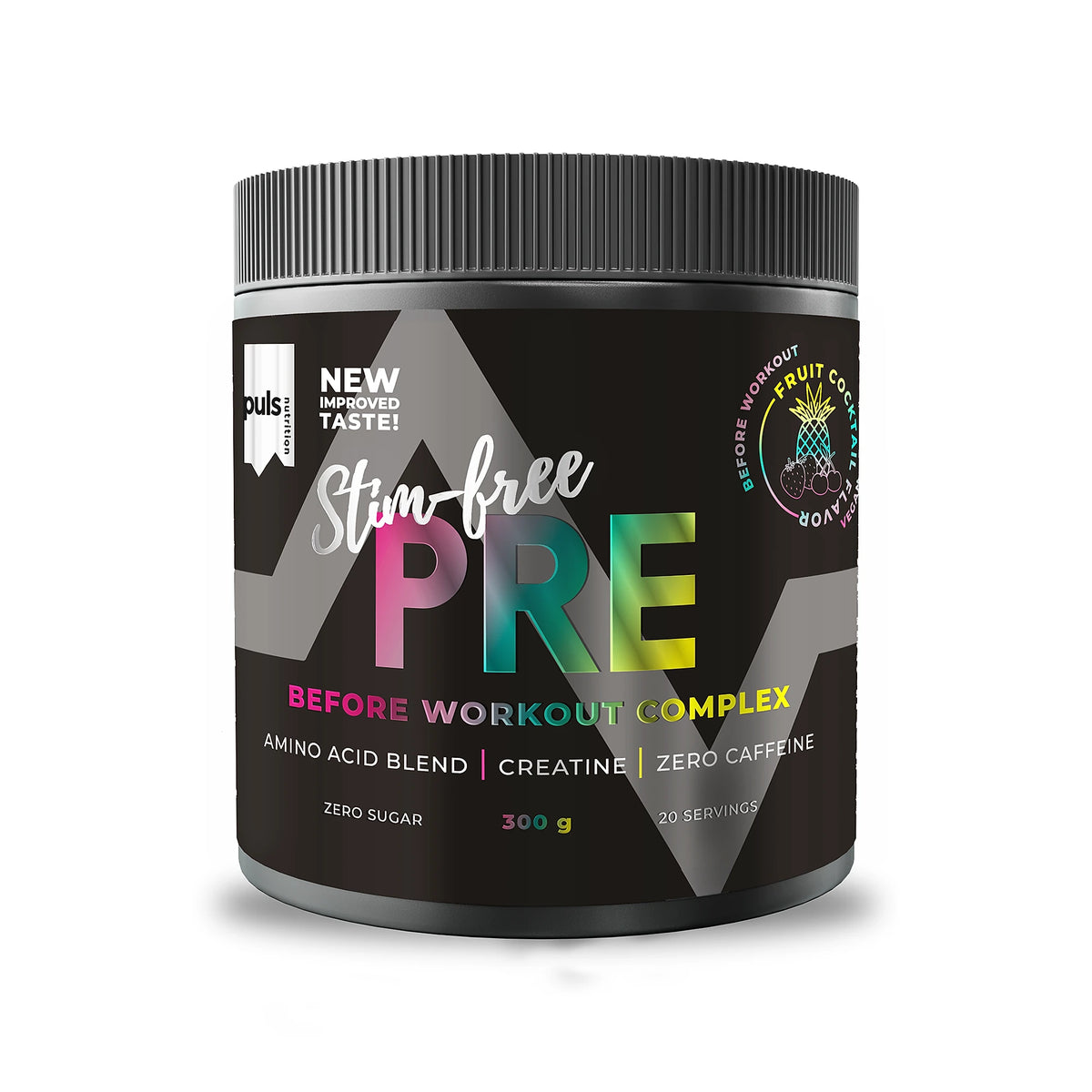 Puls Nutrition Stim-free Pre Workout 300 g Fruit Cocktail, bild 1 av 1