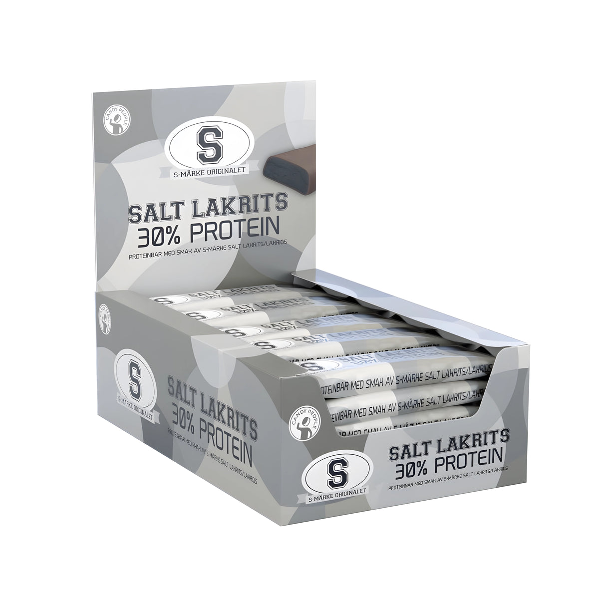 20 x S-märke Proteinbar 35 g Salt Lakrits