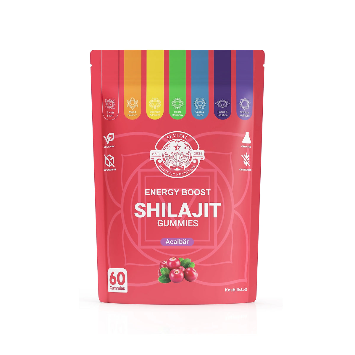 Sevital Shilajit Gummies 60 st Acai, bild 1 av 1