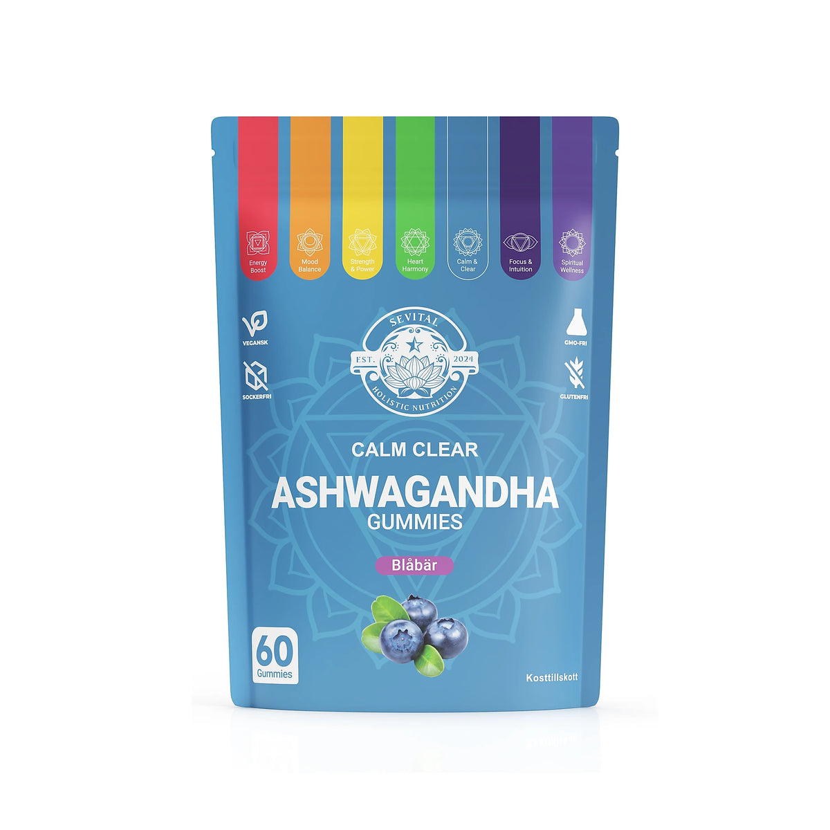 Sevital Ashwagandha Gummies 60 st Blåbär