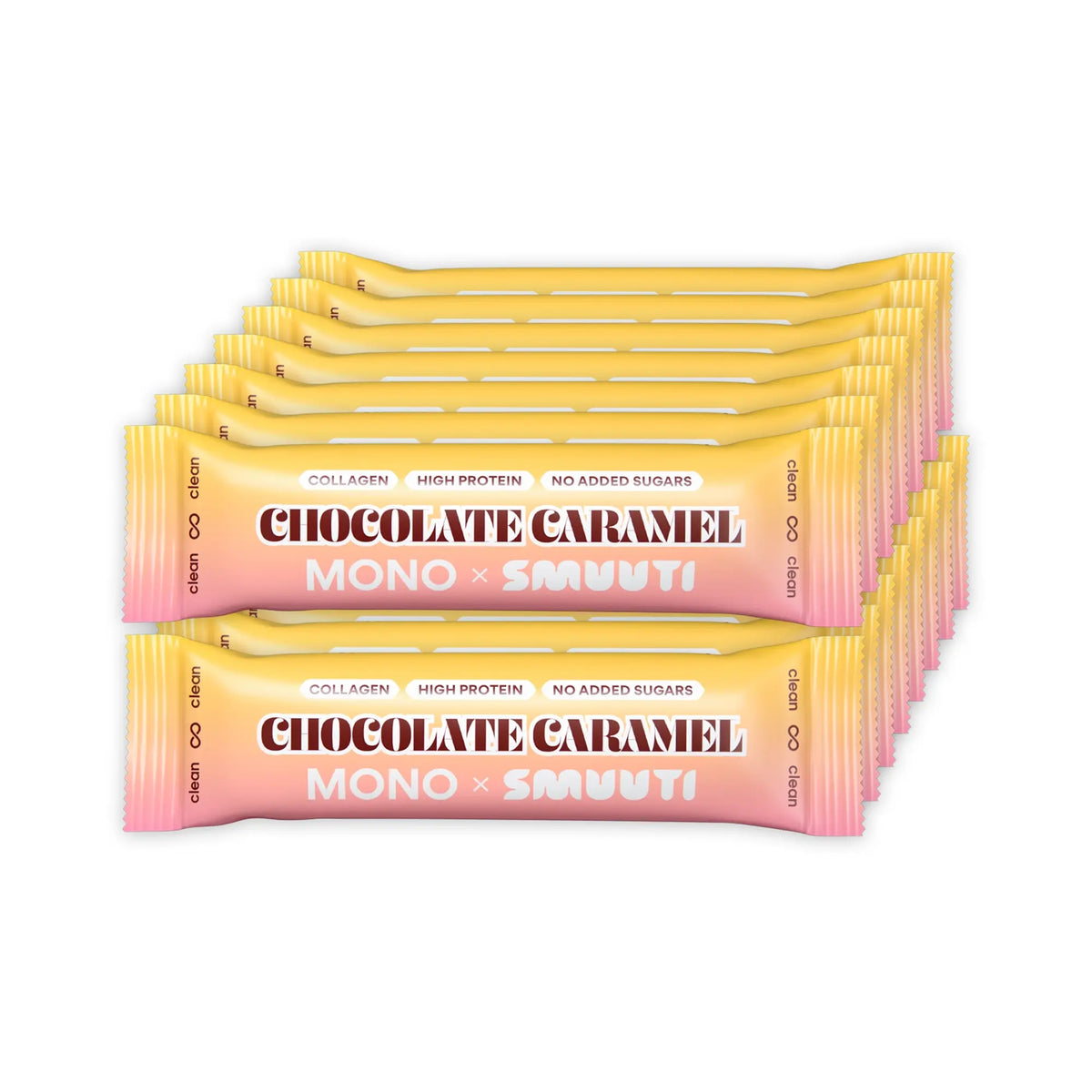 15 x Clean MONO X Smuuti Collagen Bar 40 g Chocolate Caramel, bild 1 av 1