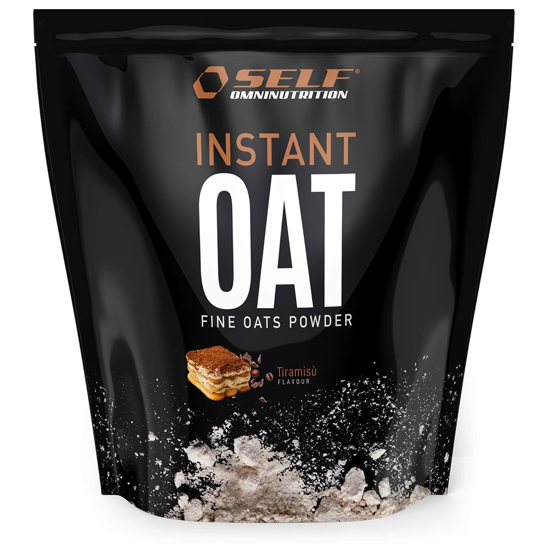 Self Omninutrition Instant Oat 1 kg havremjöl i en svart påse med smaken Tiramisù., bild 3 av 14