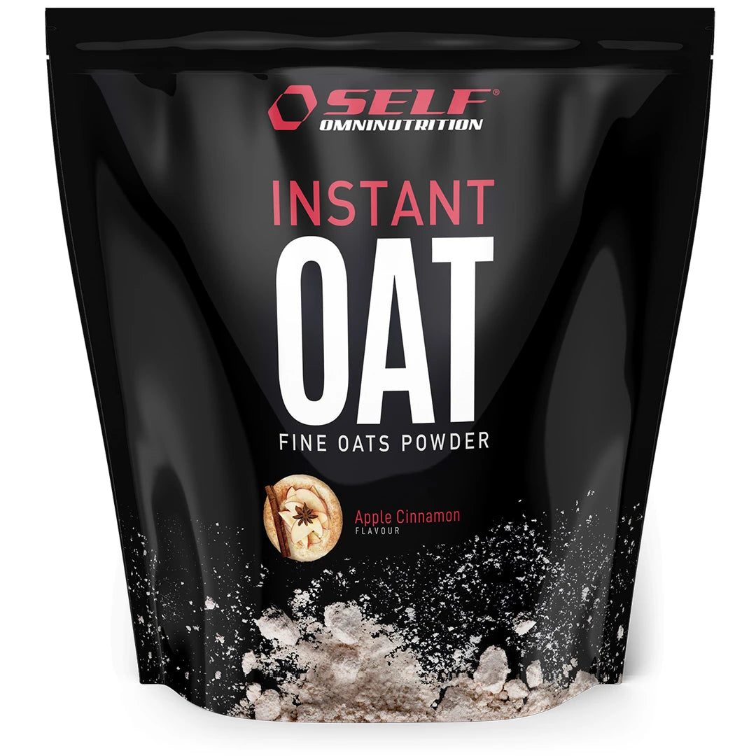 Self Omninutrition Instant Oat 1 kg havremjöl i en svart påse för smaken Apple Cinnamon., bild 8 av 14
