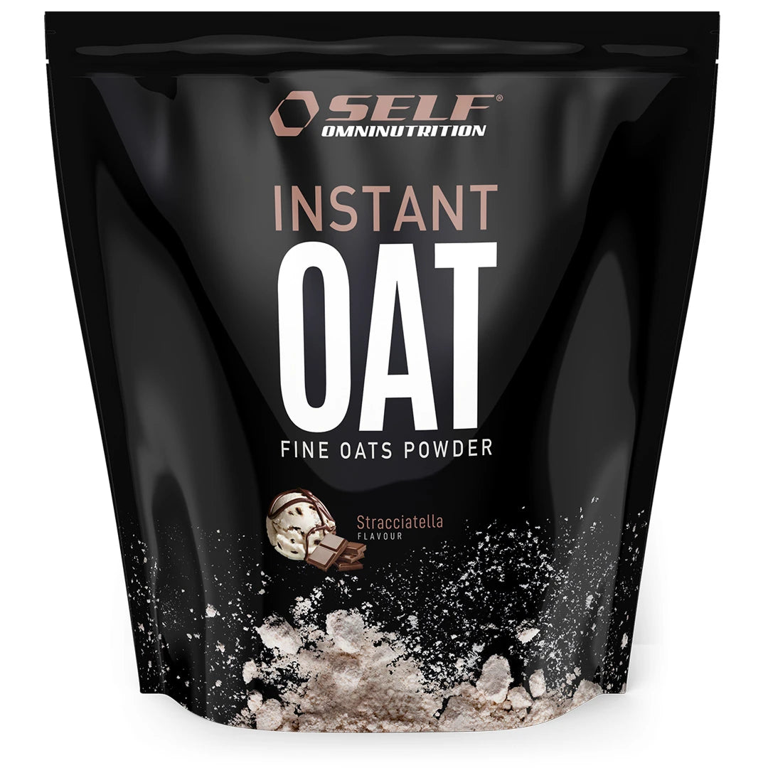 Self Omninutrition Instant Oat 1 kg havremjöl i en svart påse med smaken Stracciatella., bild 14 av 14