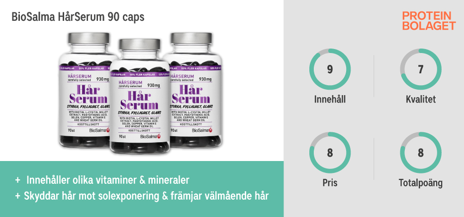 Vitaminer för håret bäst i test - BIoSalma HårSerum 90 caps