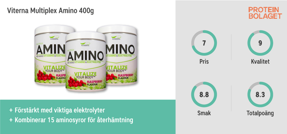 BCAA-tillskott bäst i test 2025 - Viterna Multiplex Amino 400 g - tredjeplats i testet